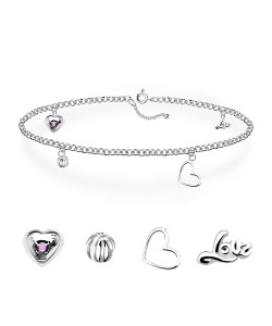 Love Silver Anklet ANK-06